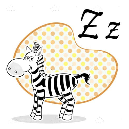 Z for Zebra Vector Icon